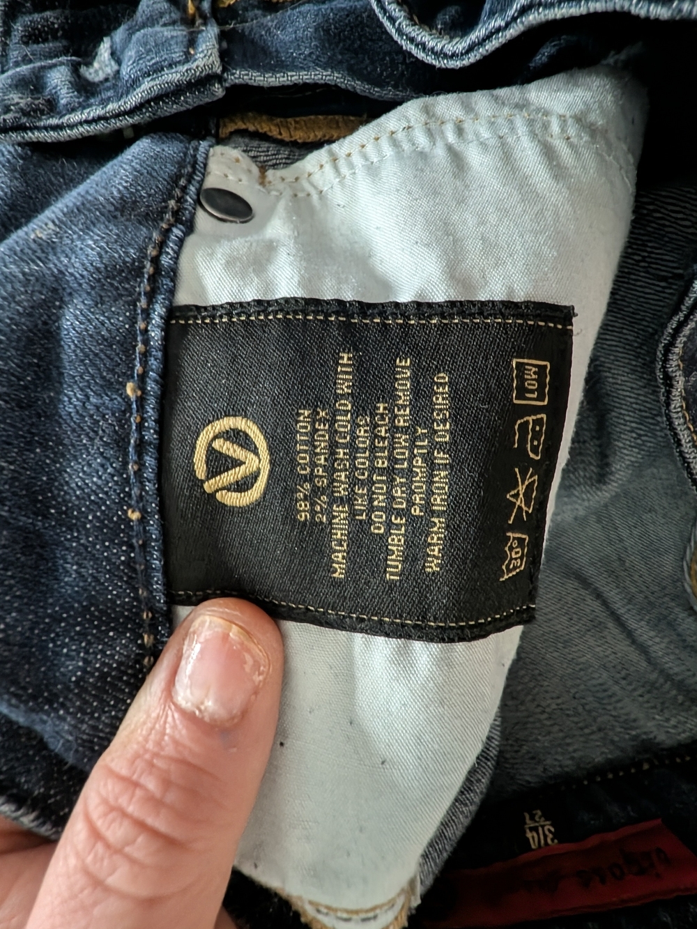 Vigoss Cross Belt Button Dark Wash Flare Jeans Size 27 - Picture 7 of 9